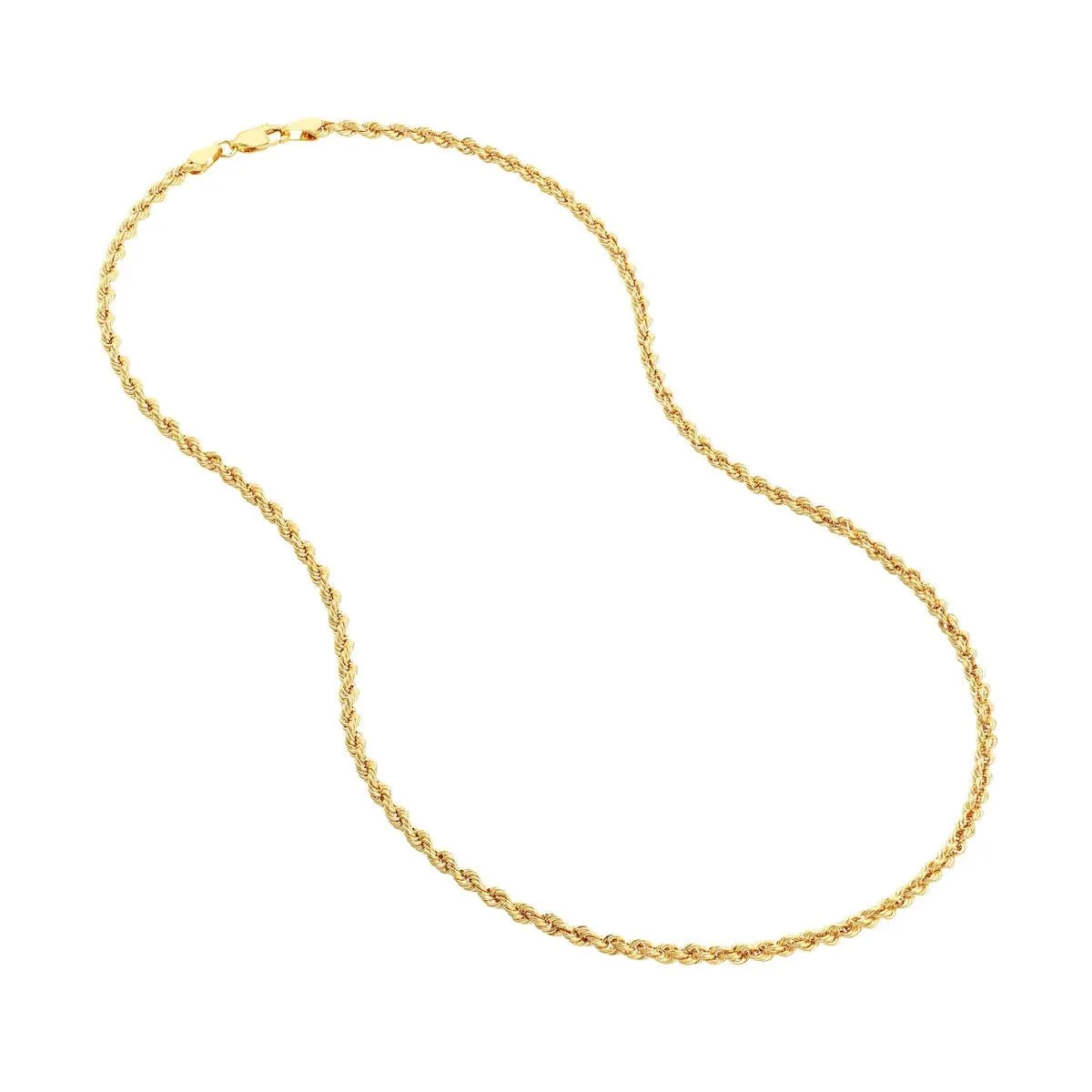 10K Yellow Gold 2.90mm Light Rope Chain with Lobster Lock