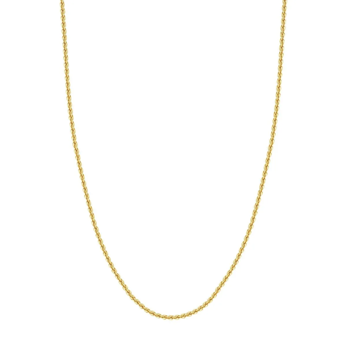 14K Yellow Gold 2.90mm Light Rope Chain with Lobster Lock