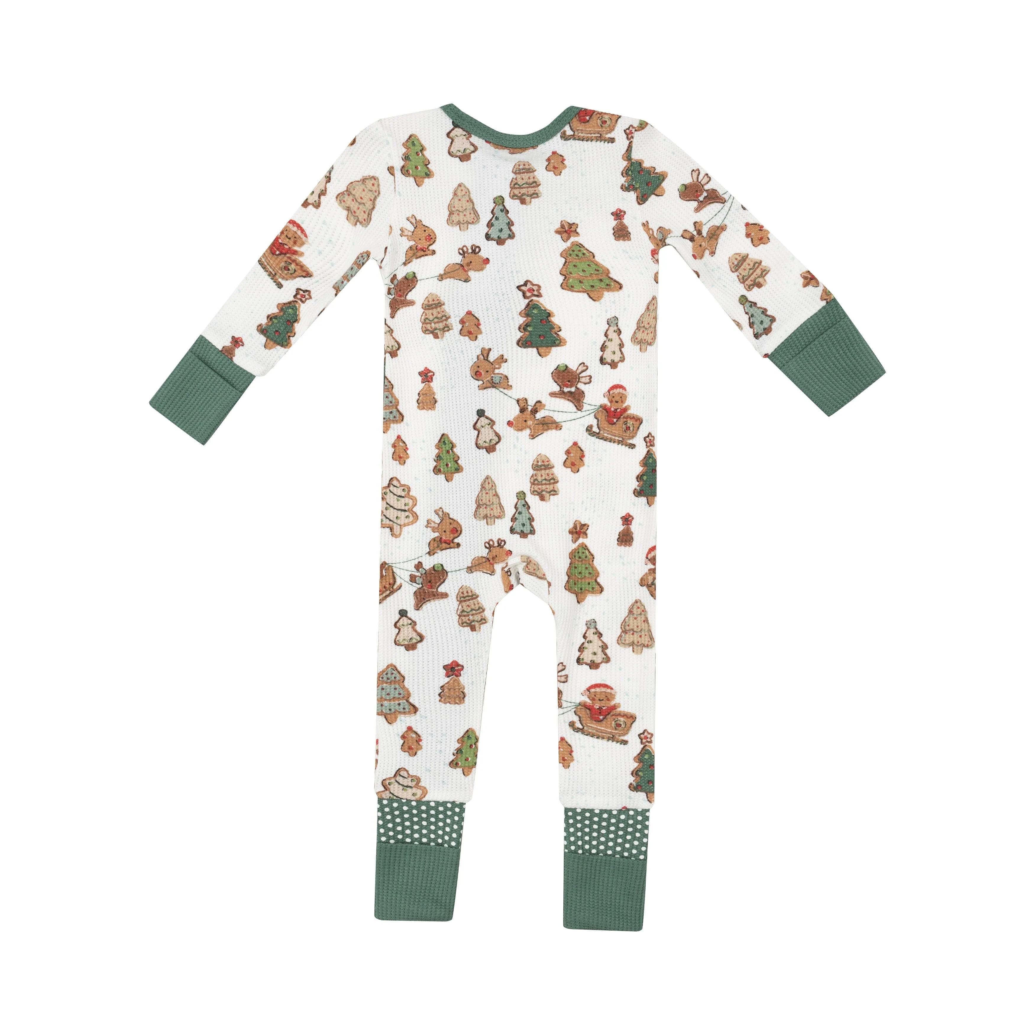 2 Way Zipper Romper | Gingerbread Sleigh Ride