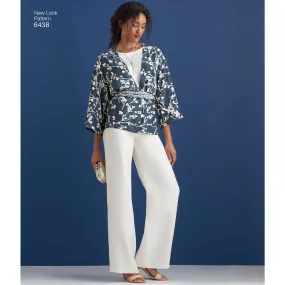 6438 Misses' Easy Pants, Kimono, and Top