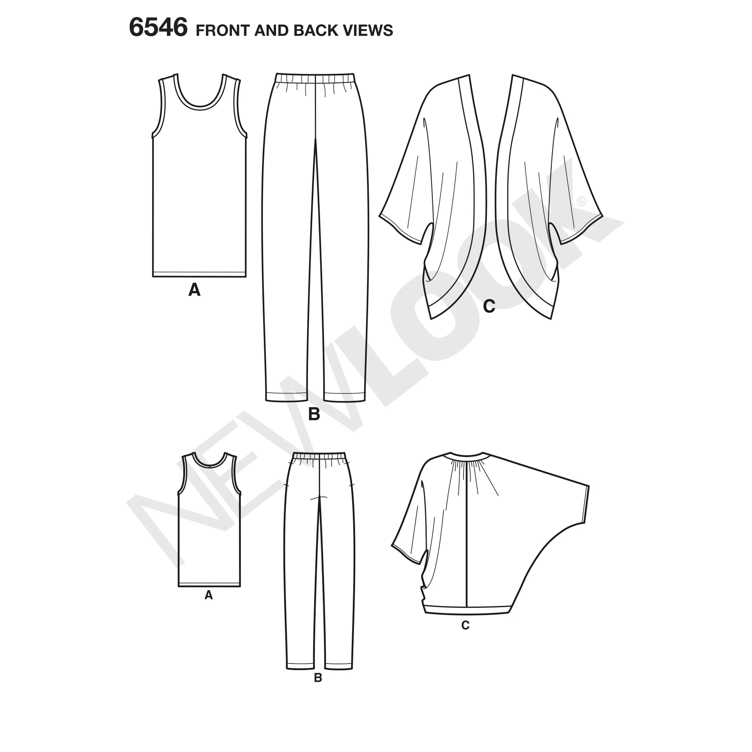 6546 New Look Pattern 6546 Misses' Seperates