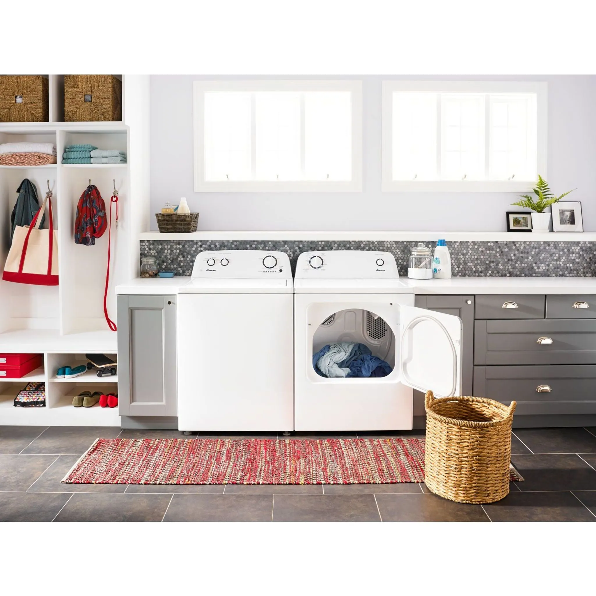 Amana 6.5 cu. ft. Top-Load Gas Dryer with Automatic Dryness Control (NGD4655EW)