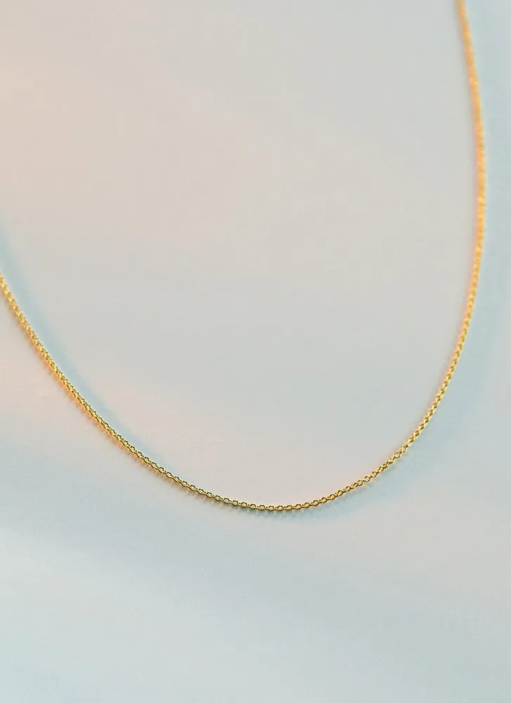 Anchor necklace 14k gold