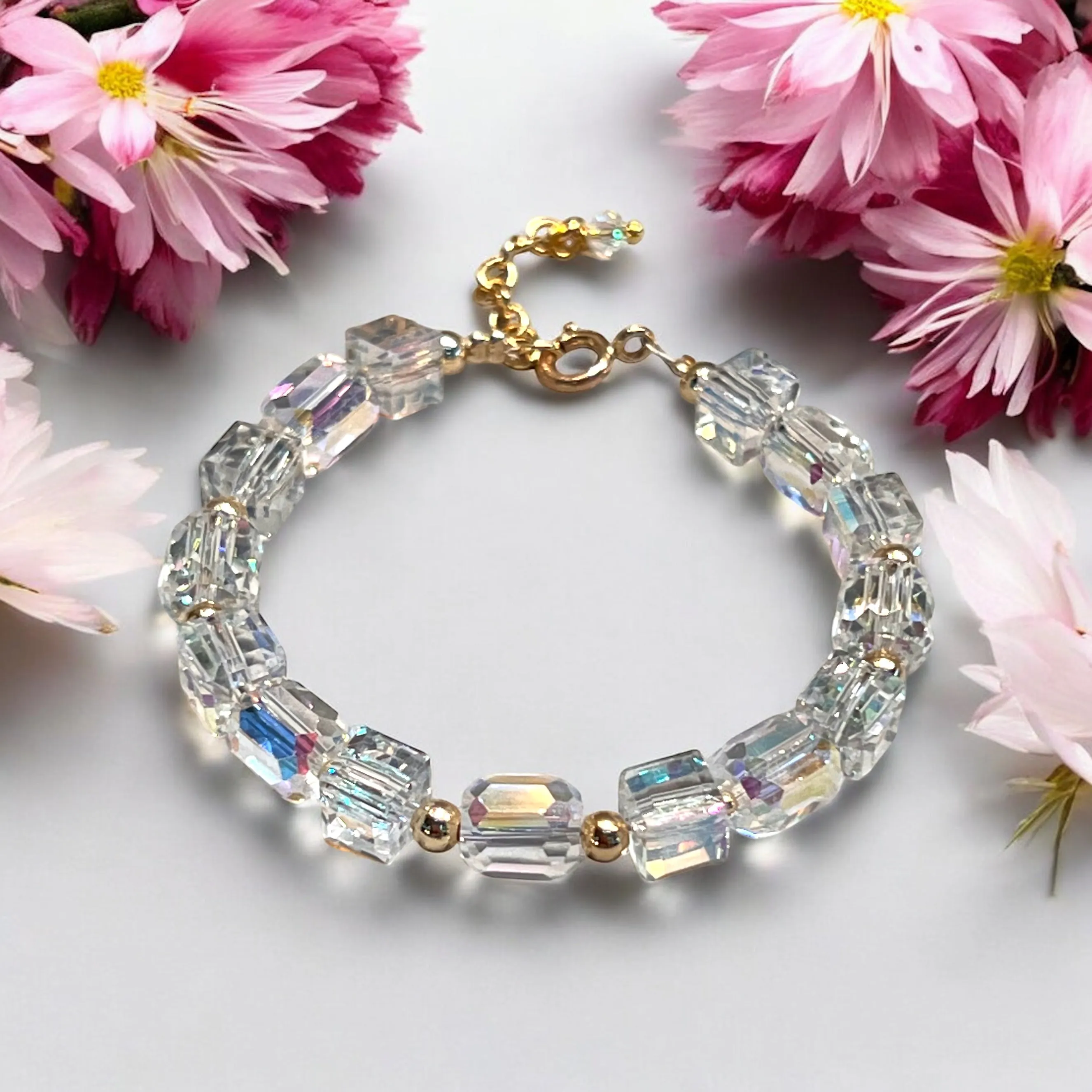 Austrian Crystal Bracelet in Gold