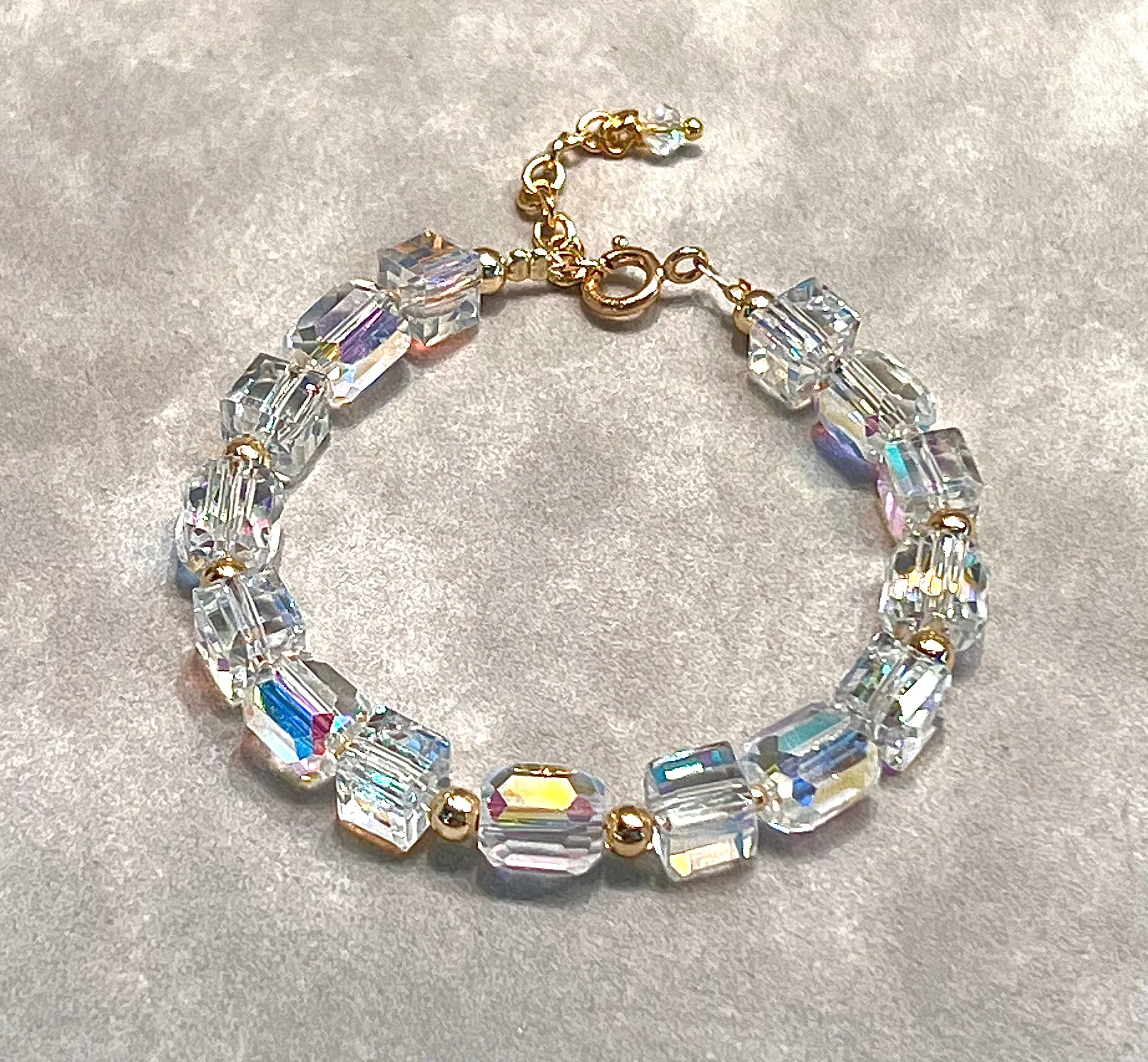 Austrian Crystal Bracelet in Gold