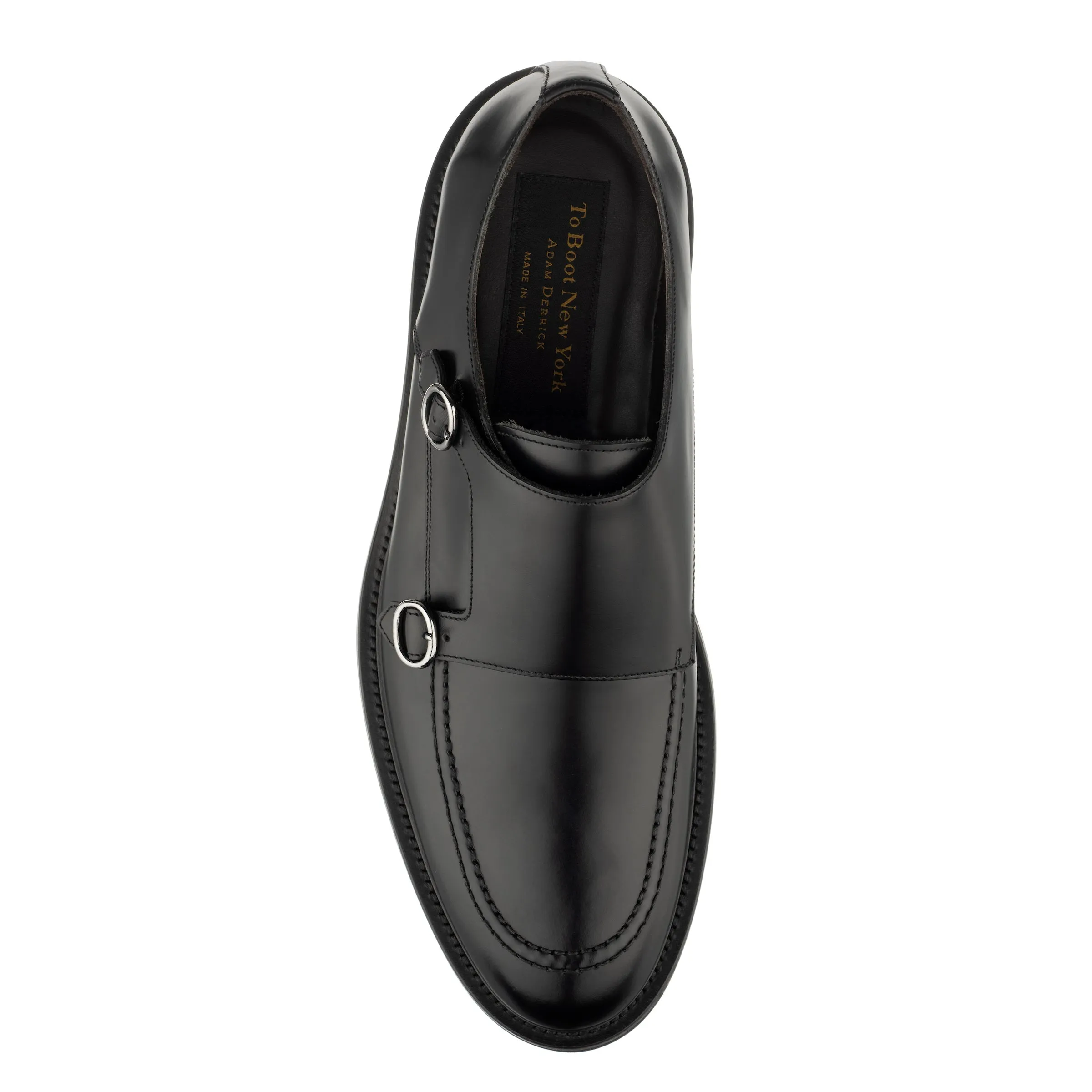 Beasley Black Apron Vamp Monkstrap