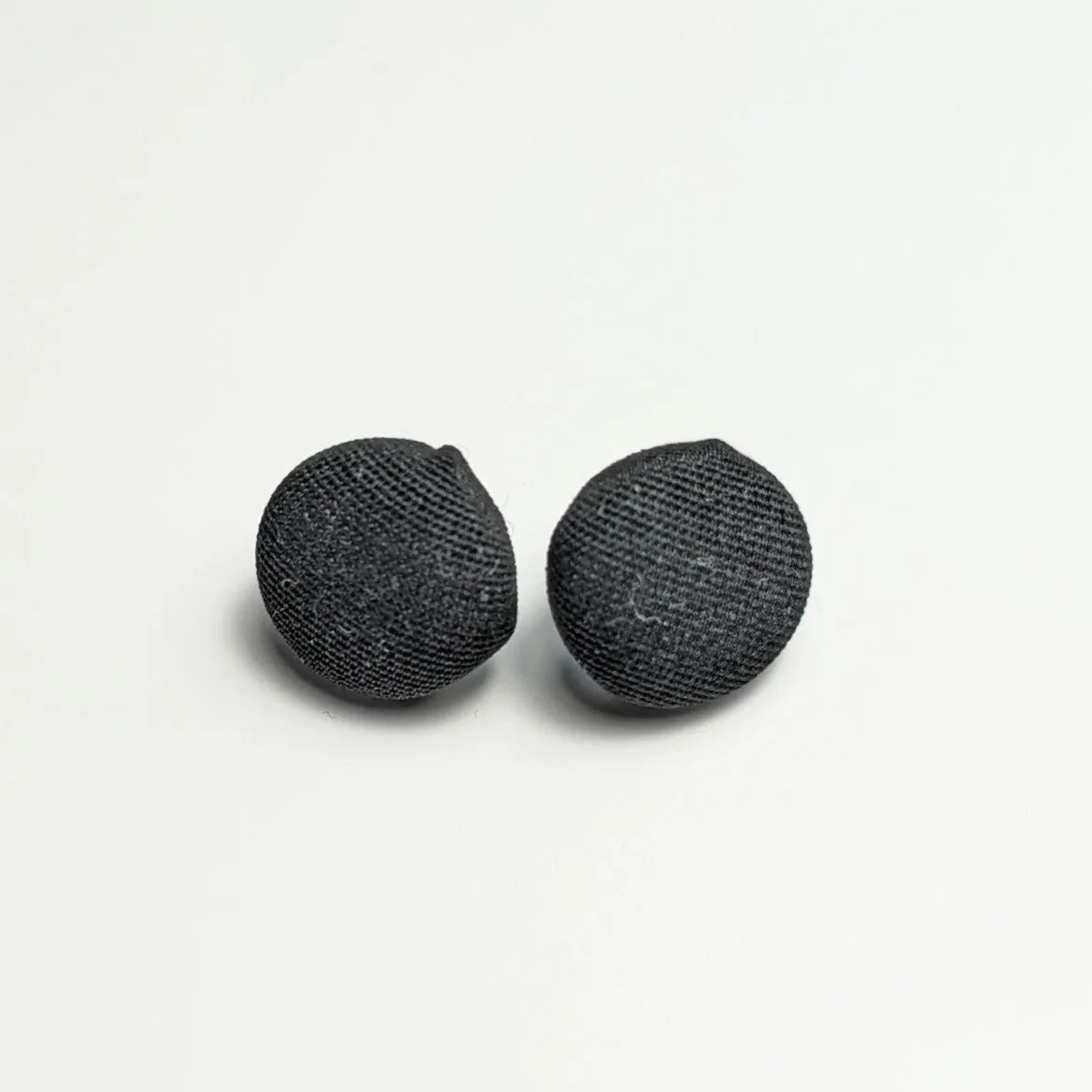 Black Button Earring