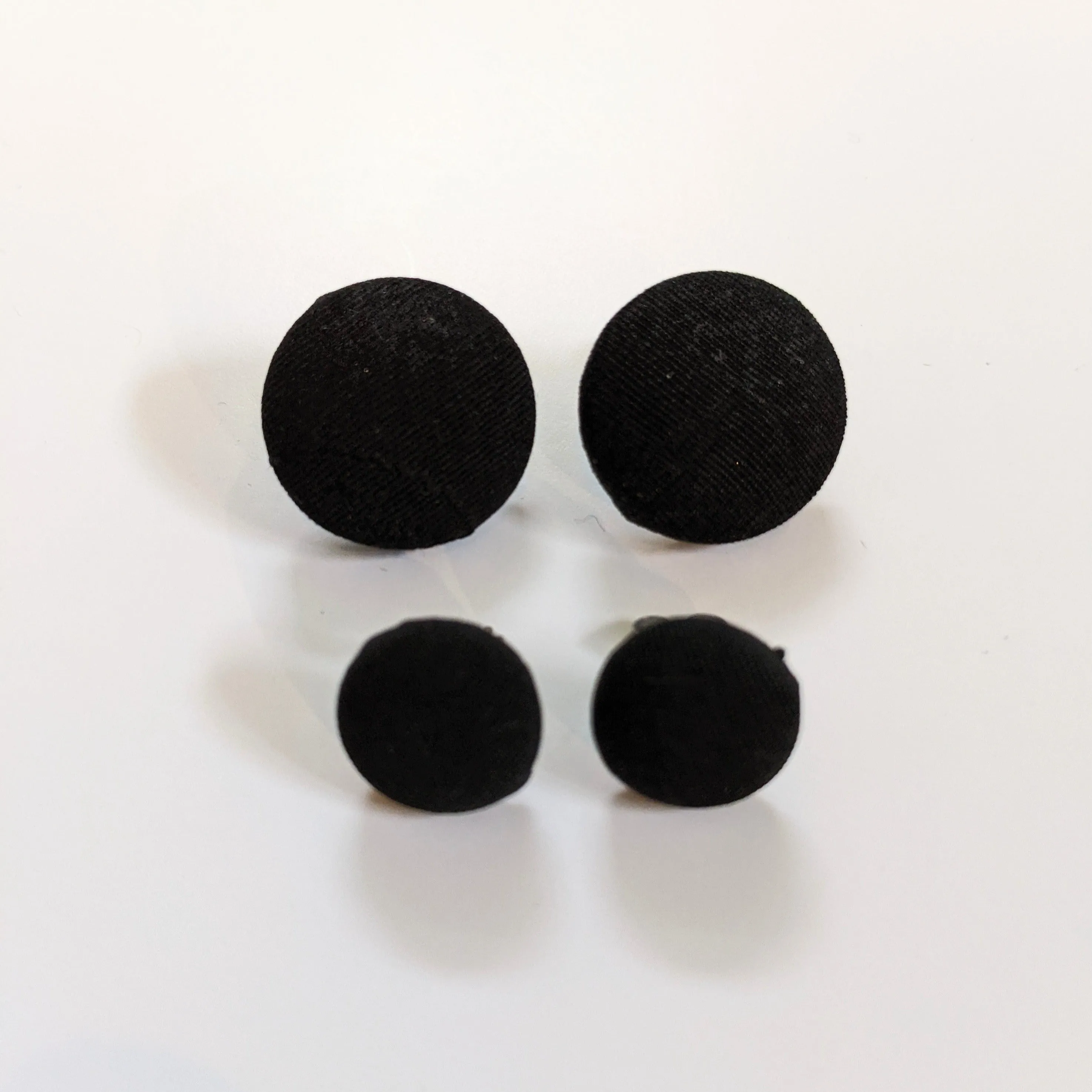 Black Button Earring