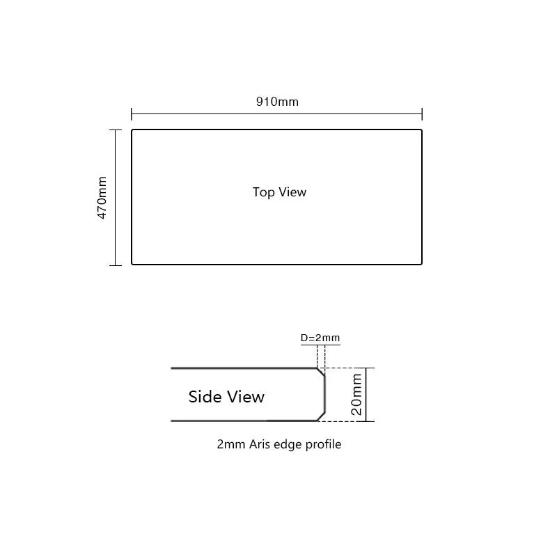 Bliss 910x470mm Silica Free Stone