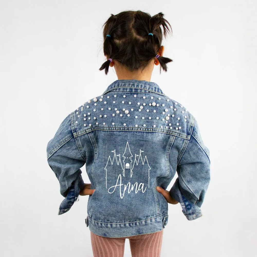 (Blue Pearl) Theme Park Kids Denim Jacket