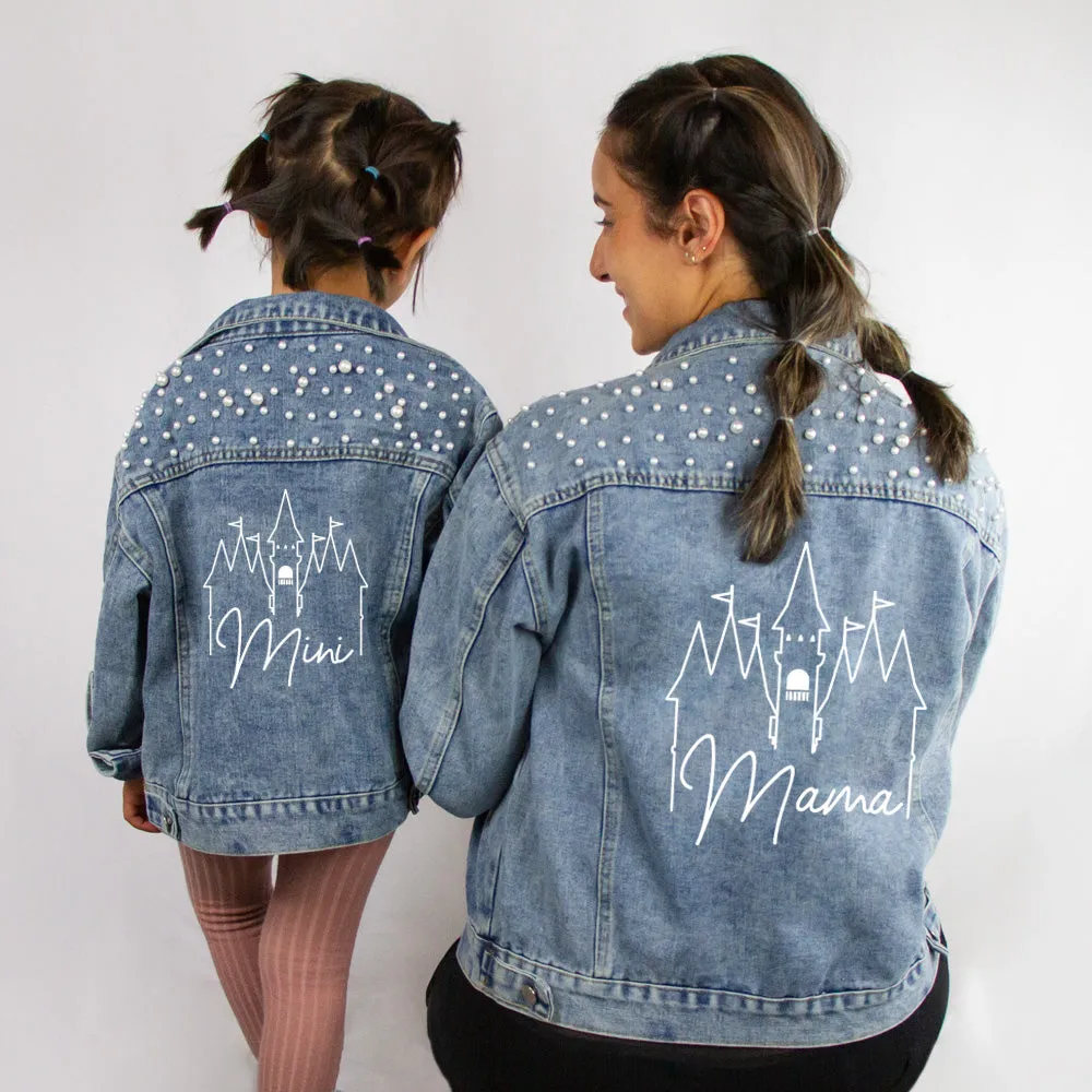 (Blue Pearl) Theme Park Kids Denim Jacket