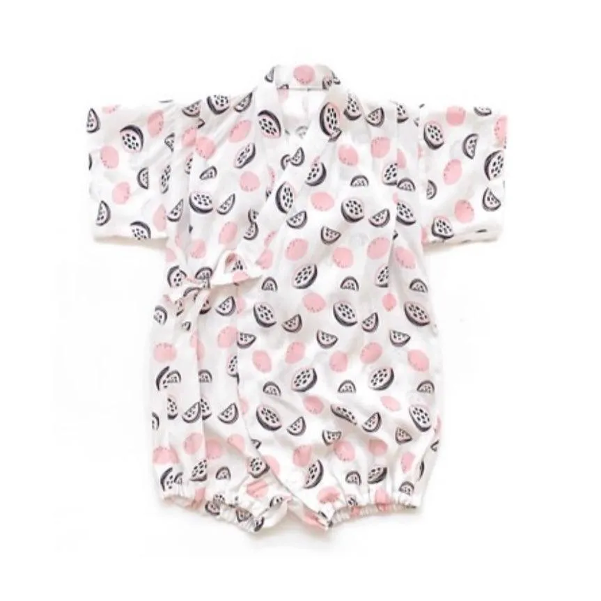 Borny Tie-Side Onesie Pink Watermelon