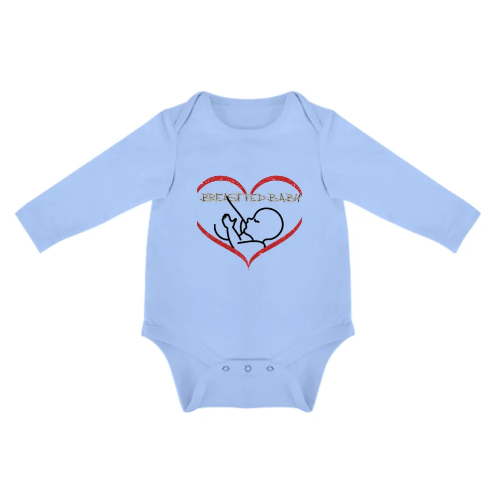 Breastfed Baby Long Sleeve Onesie - 5 colors