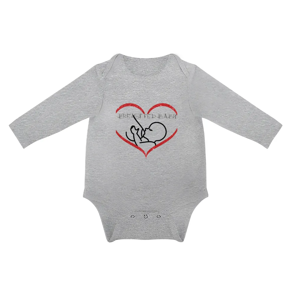 Breastfed Baby Long Sleeve Onesie - 5 colors