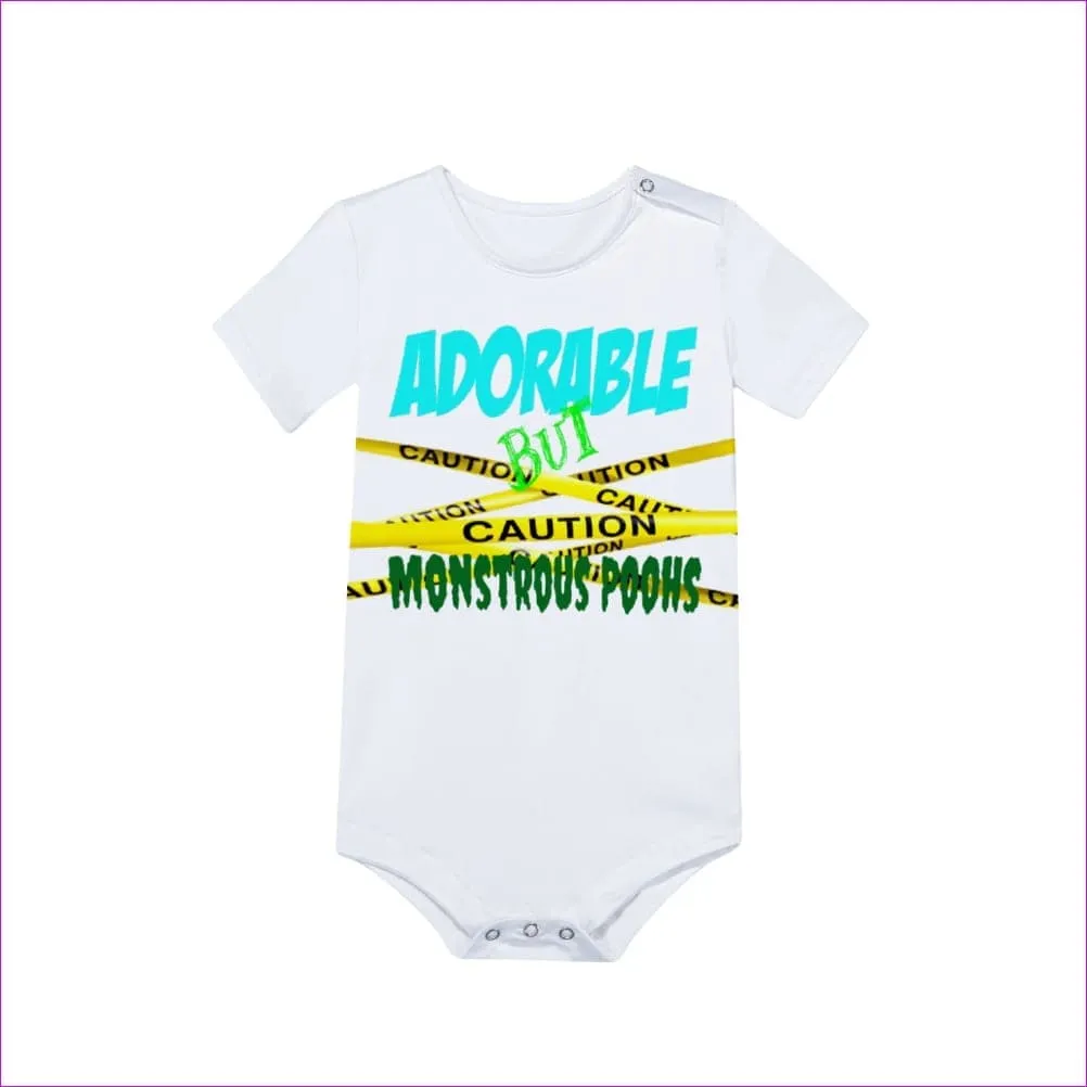 Caution Baby's Short Sleeve Romper