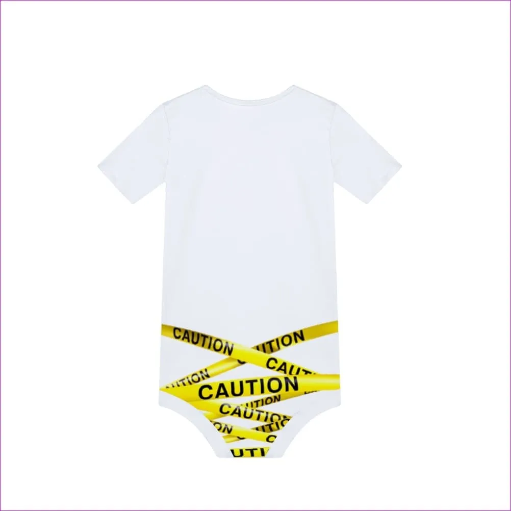 Caution Baby's Short Sleeve Romper