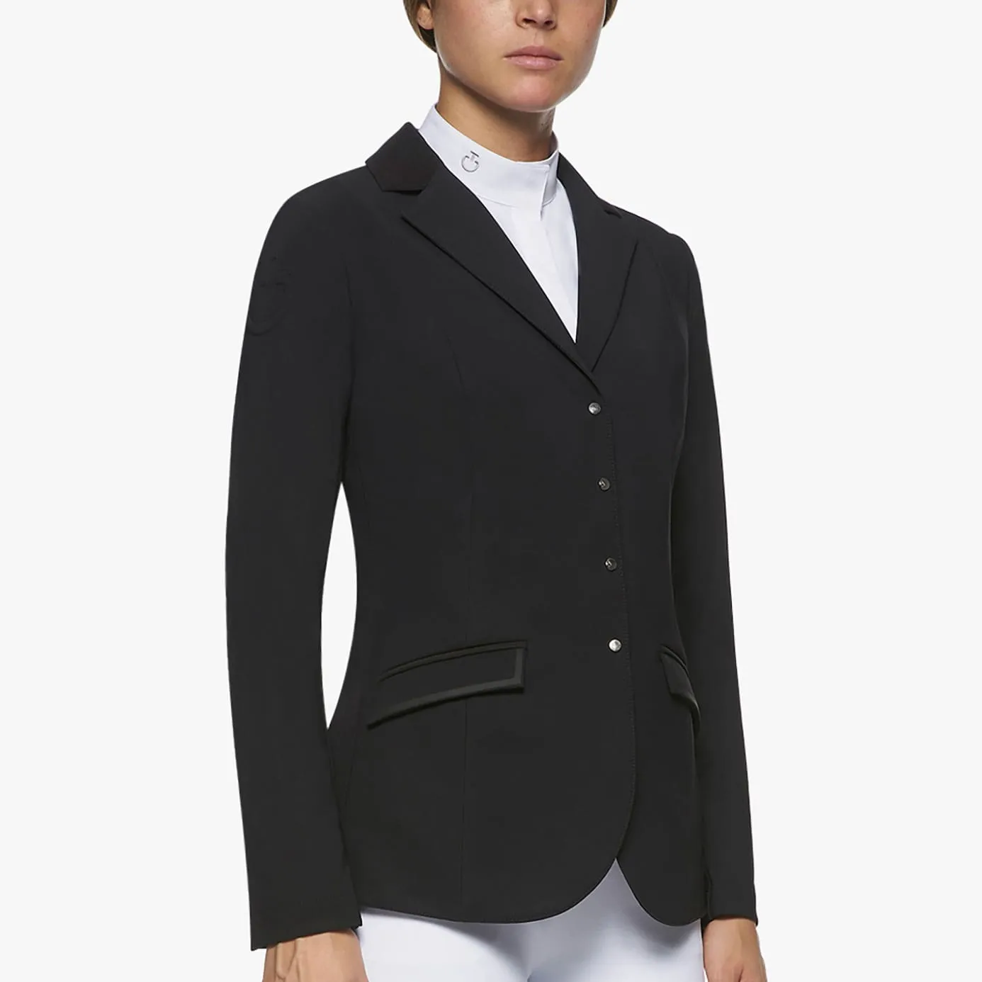 Cavalleria Toscana Lightweight Jersey Zip Show Jacket - Black