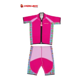 Cheekaaboo Twinwets Toddler Thermal Swimsuit UPF50  Pink Monster