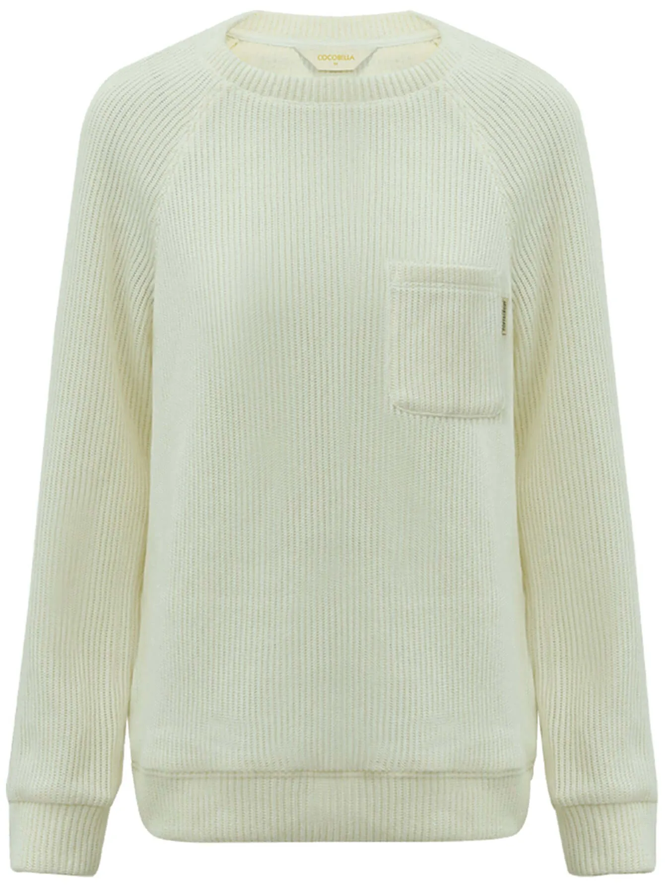 Classic Crew Neck White Knit Top