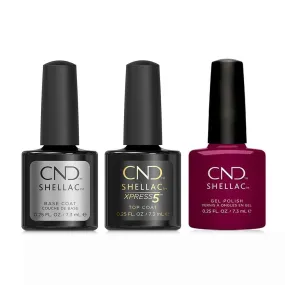 CND - Shellac Xpress5 Combo - Base, Top & Berry Boudier (0.25 oz)