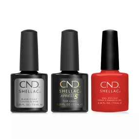 CND - Shellac Xpress5 Combo - Base, Top & Brick Knit (0.25 oz)