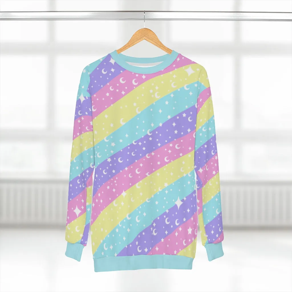 Cosmic Rainbow Unisex Polyester Cotton Sweatshirt