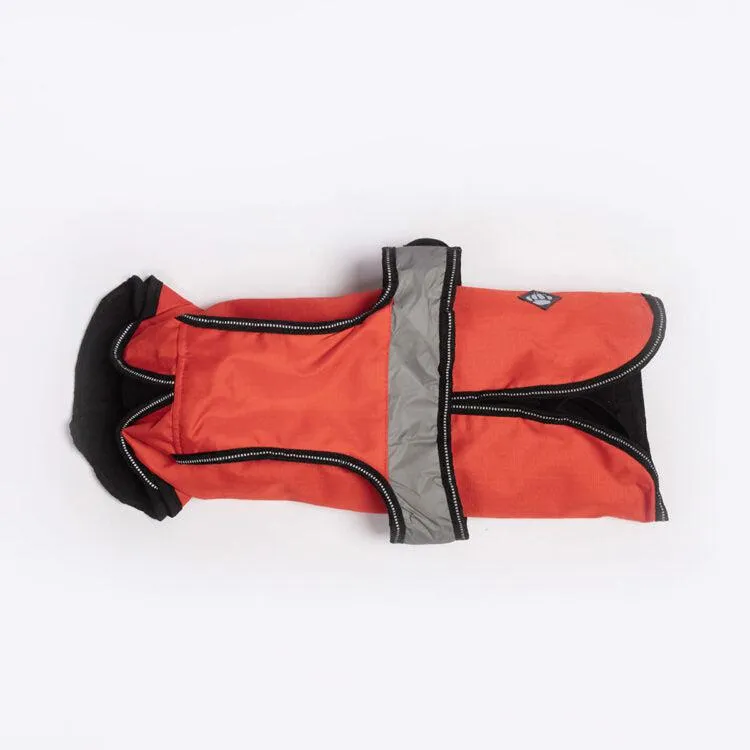 Danish Design - The Ultimate 2 in 1 Waterproof and Fleece Dog Coat - Orange/Red