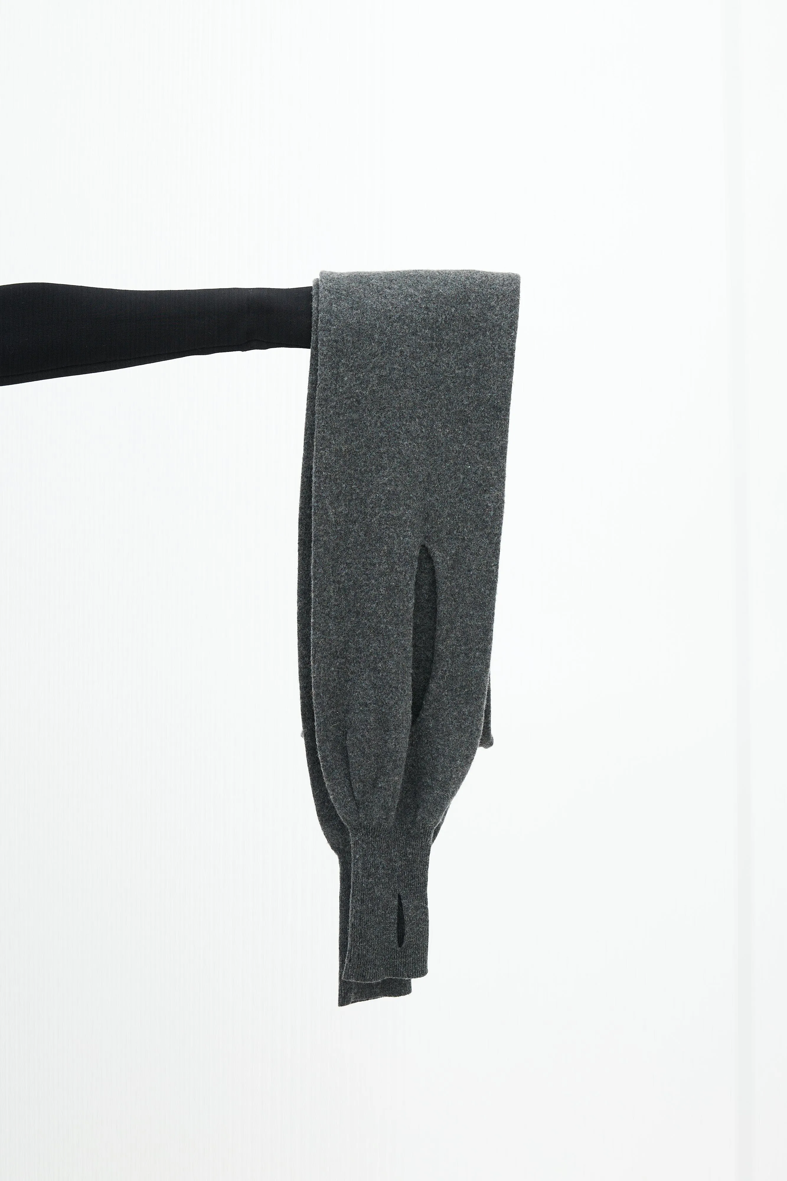 Dark Grey Wool Shrug Scarf