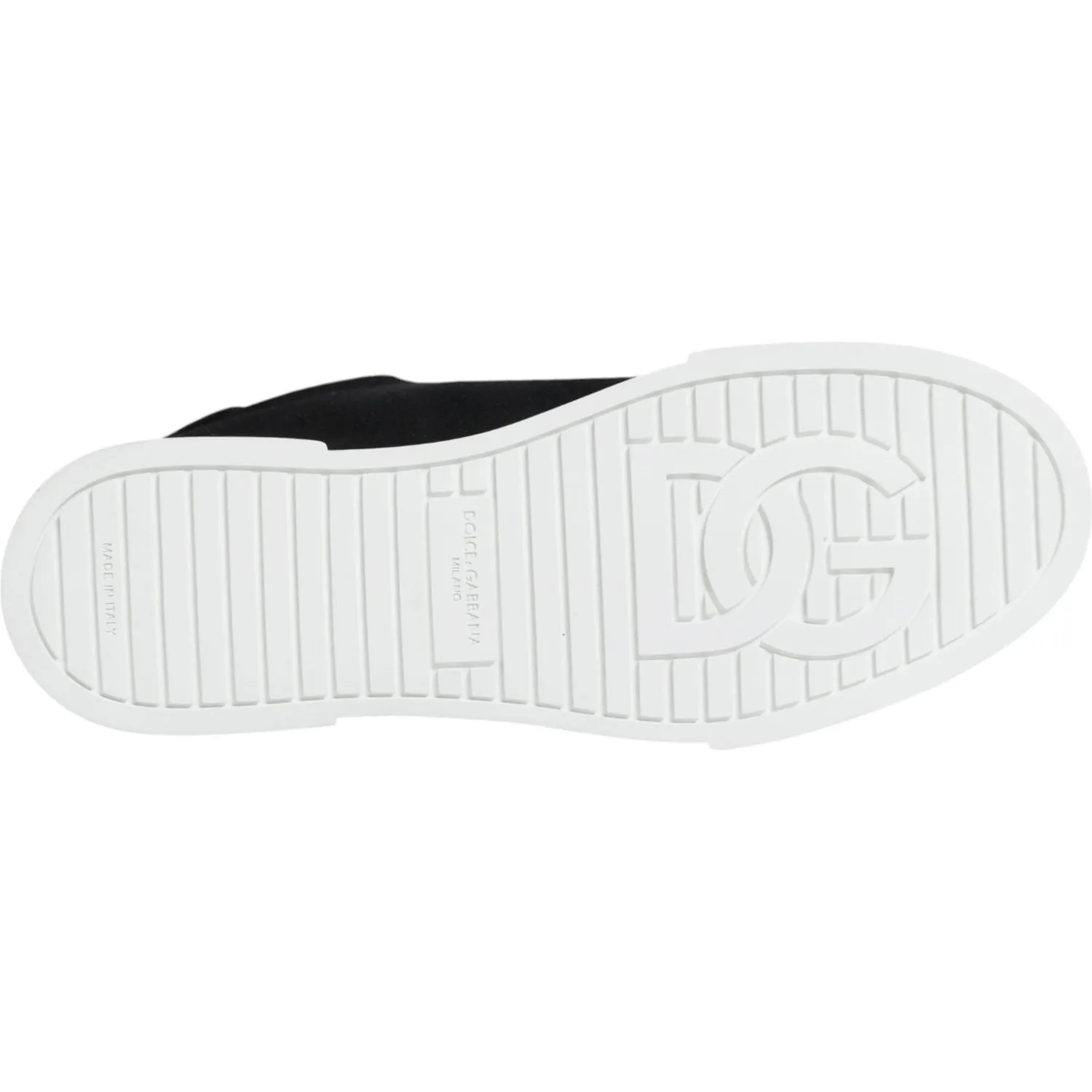 Dolce & Gabbana Black White Portofino Low Top Sneakers Shoes