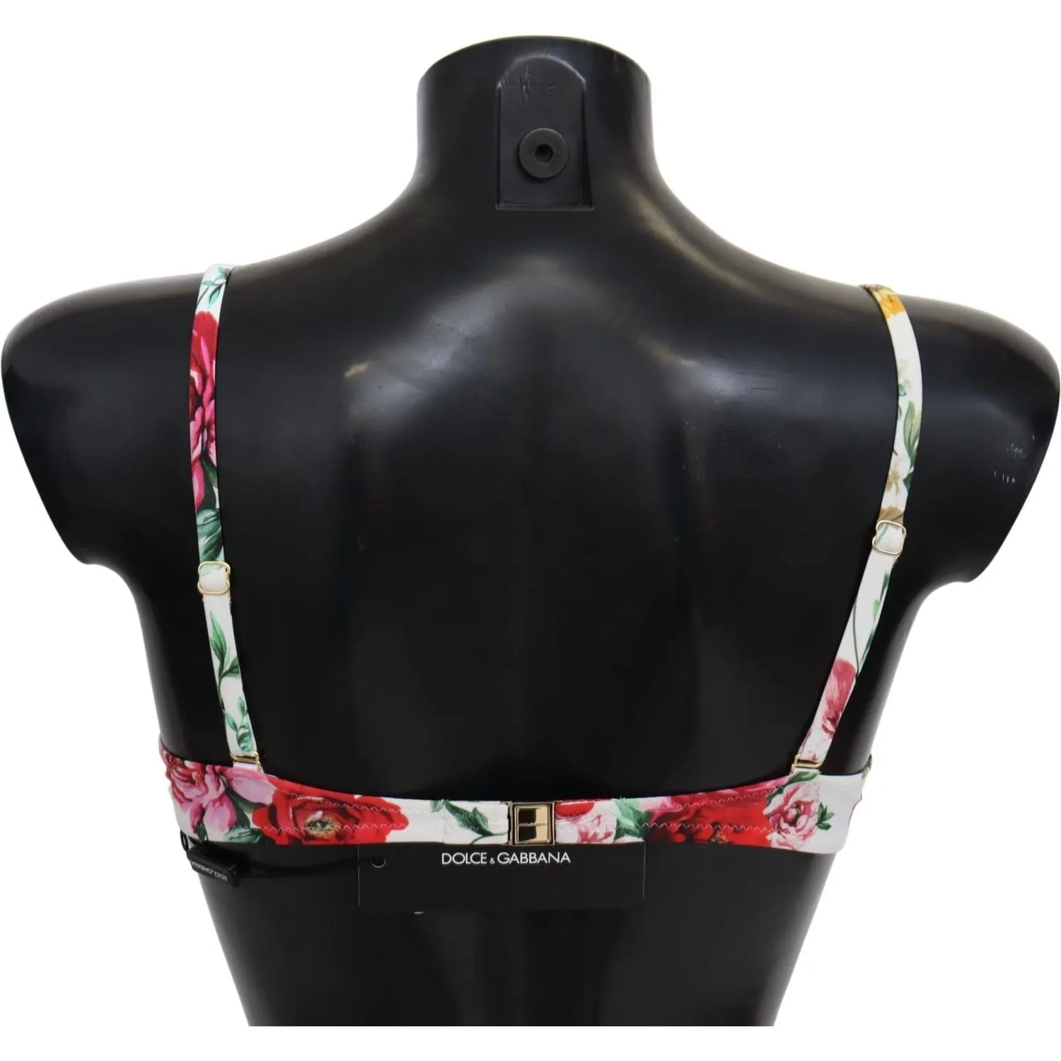 Dolce & Gabbana Elegant Floral Bikini Top – Summer Chic