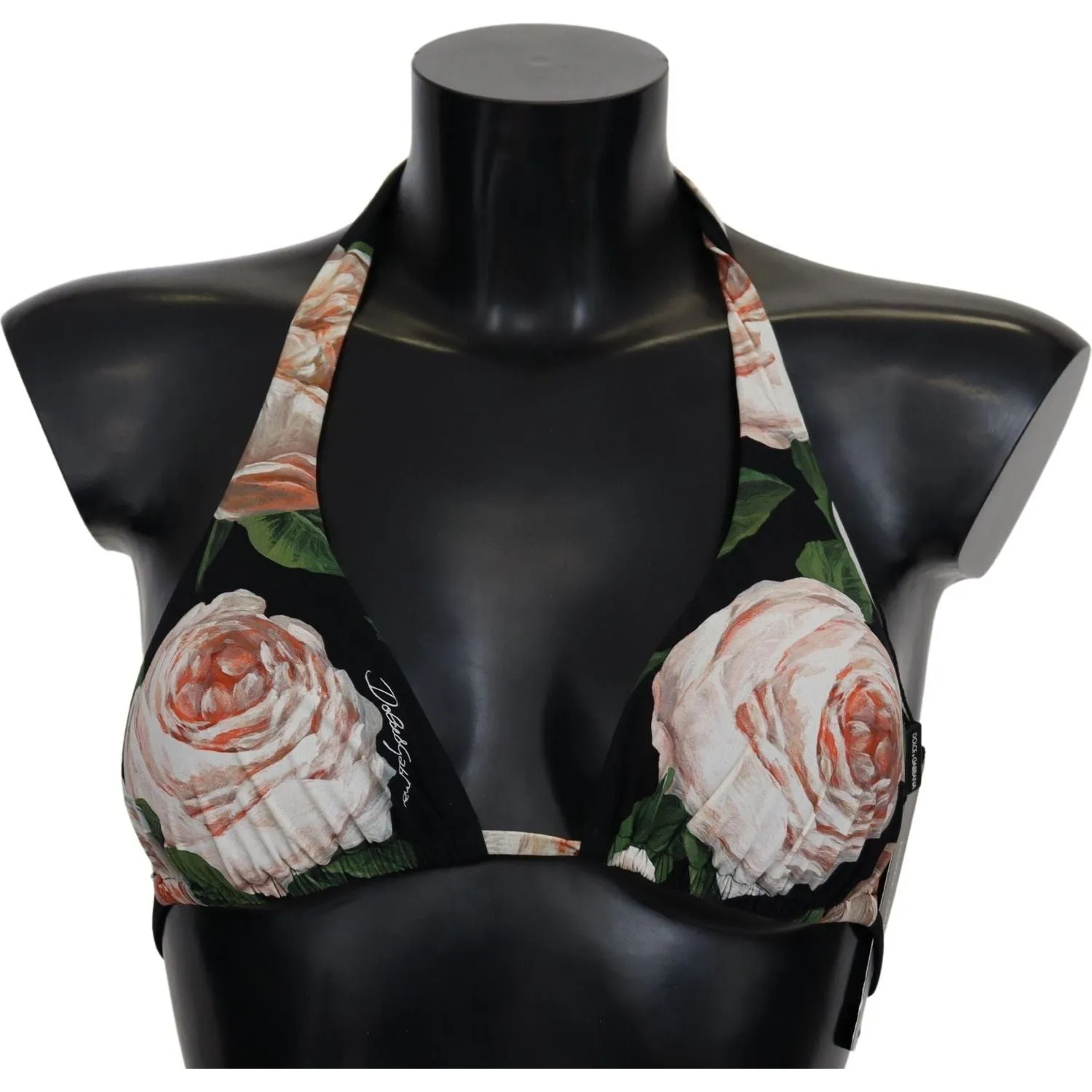 Dolce & Gabbana Elegant Floral Print Bikini Top