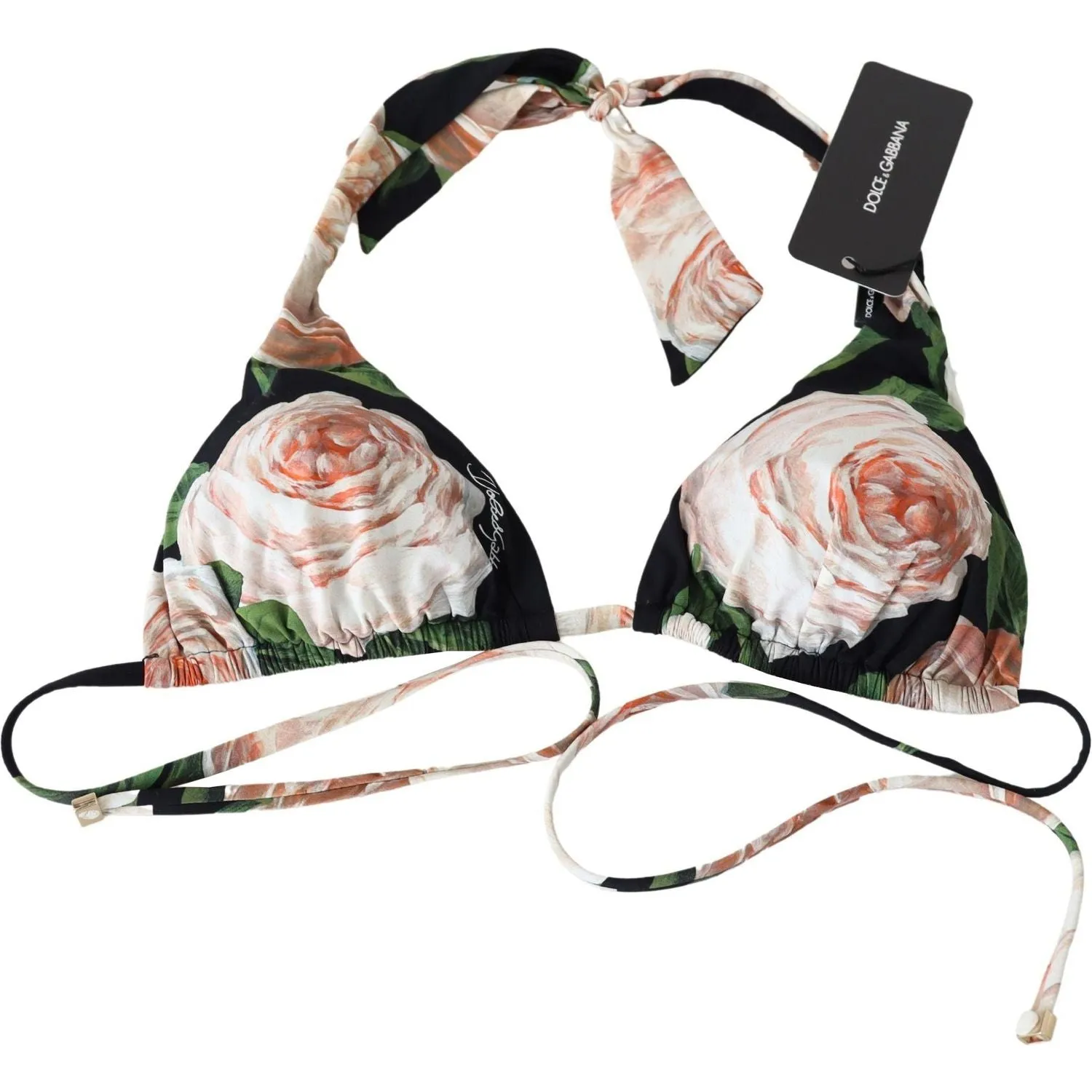 Dolce & Gabbana Elegant Floral Print Bikini Top