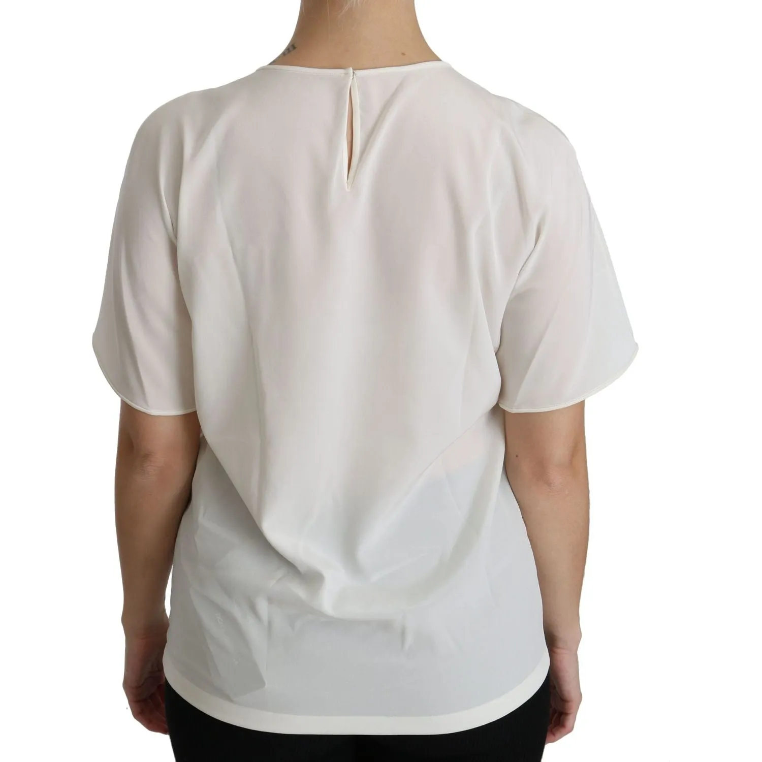 Dolce & Gabbana Elegant Silk Blend Round Neck Top