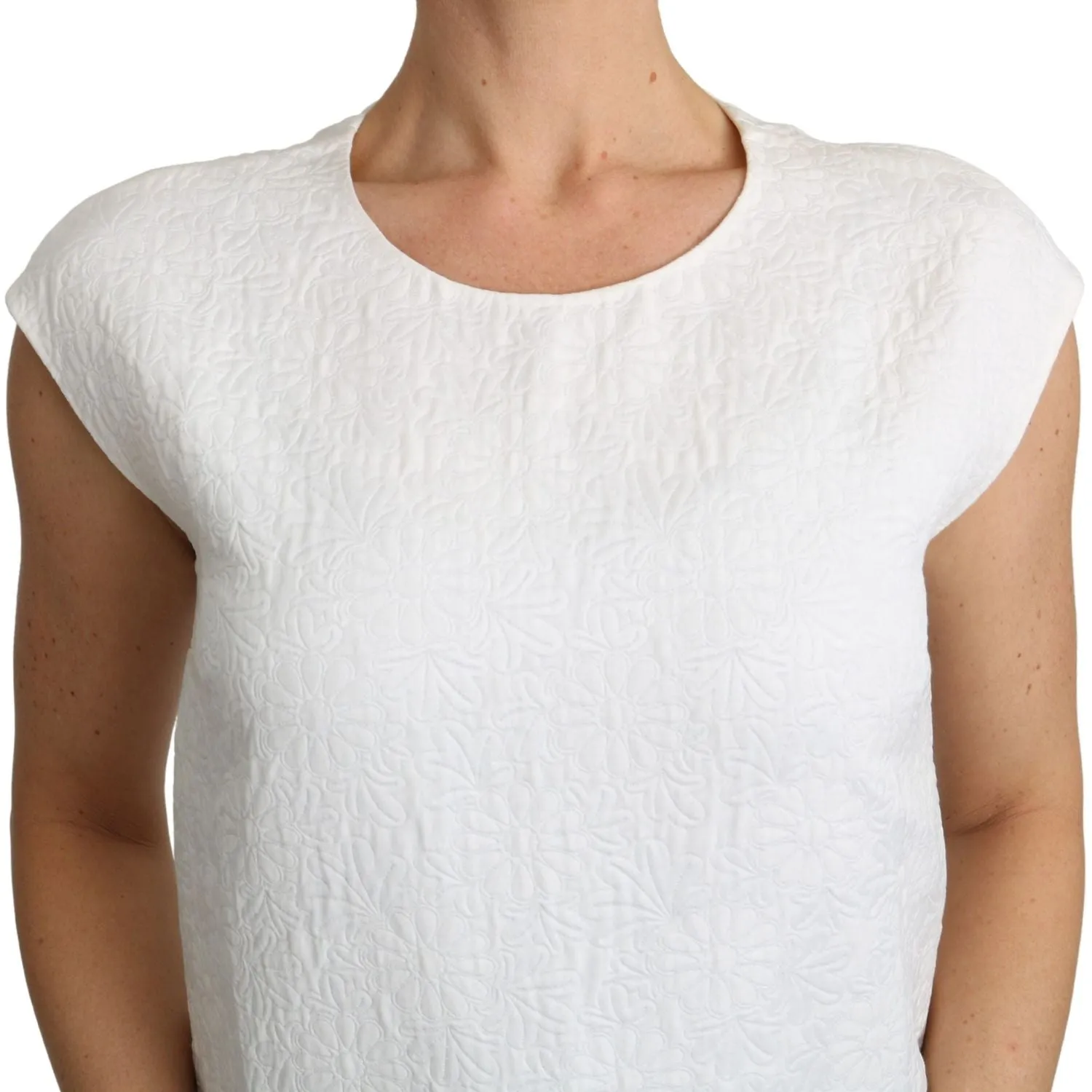 Dolce & Gabbana Elegant White Cotton Blend Blouse