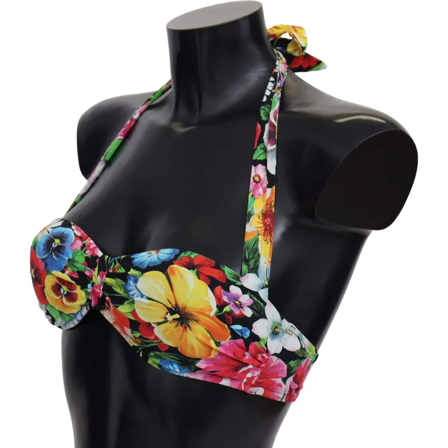 Dolce & Gabbana Floral Elegance High-End Bikini Top