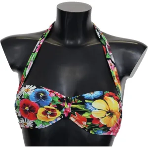 Dolce & Gabbana Floral Elegance High-End Bikini Top