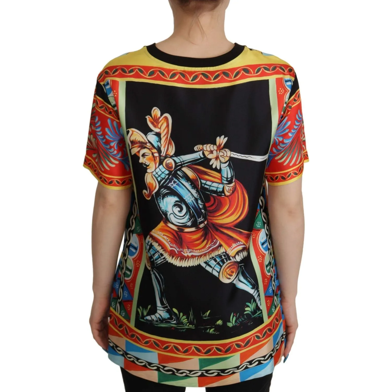 Dolce & Gabbana Glamourous Multicolor Silk Top