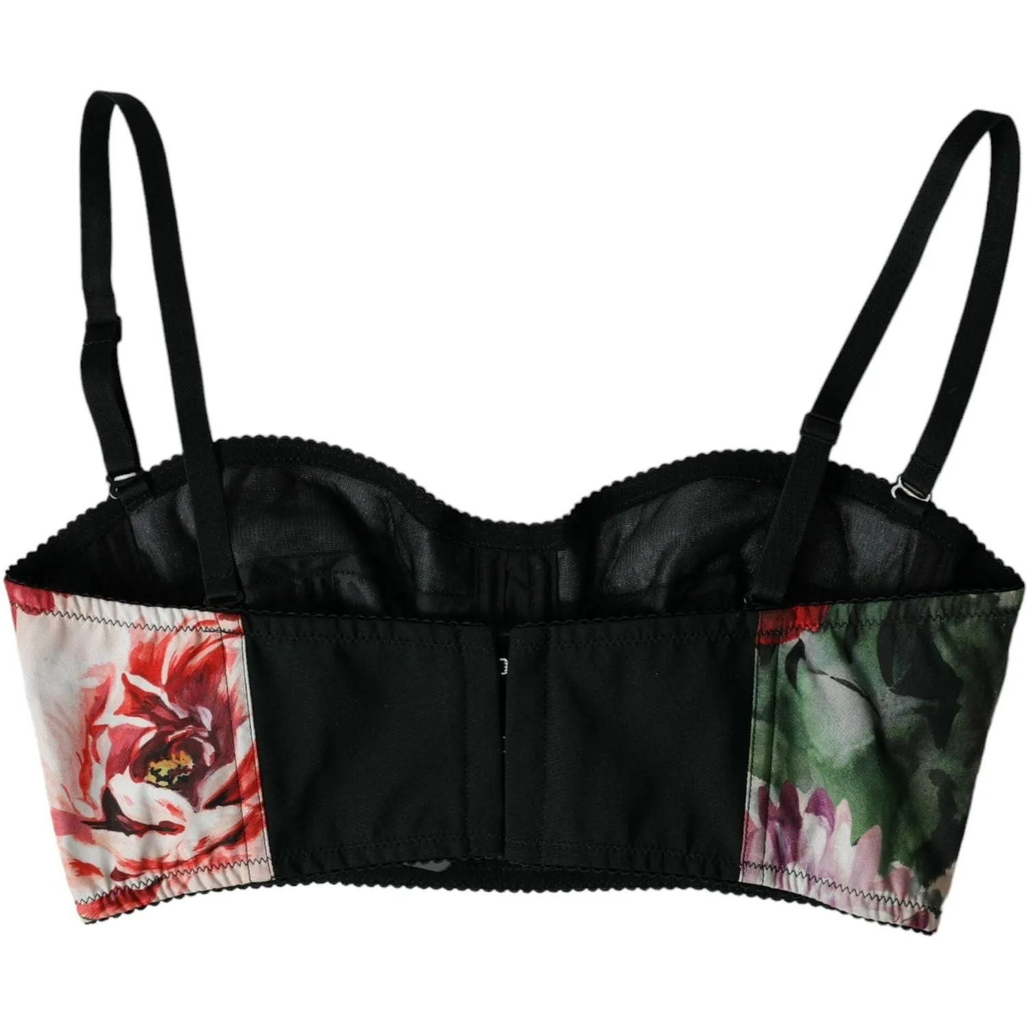 Dolce & Gabbana Multicolor Floral Bustier Crop Top