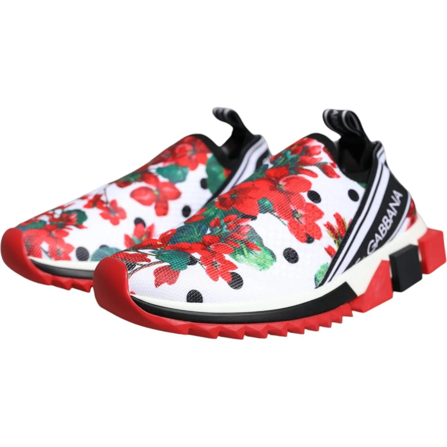 Dolce & Gabbana Multicolor Geranium Sorrento Sneakers Shoes