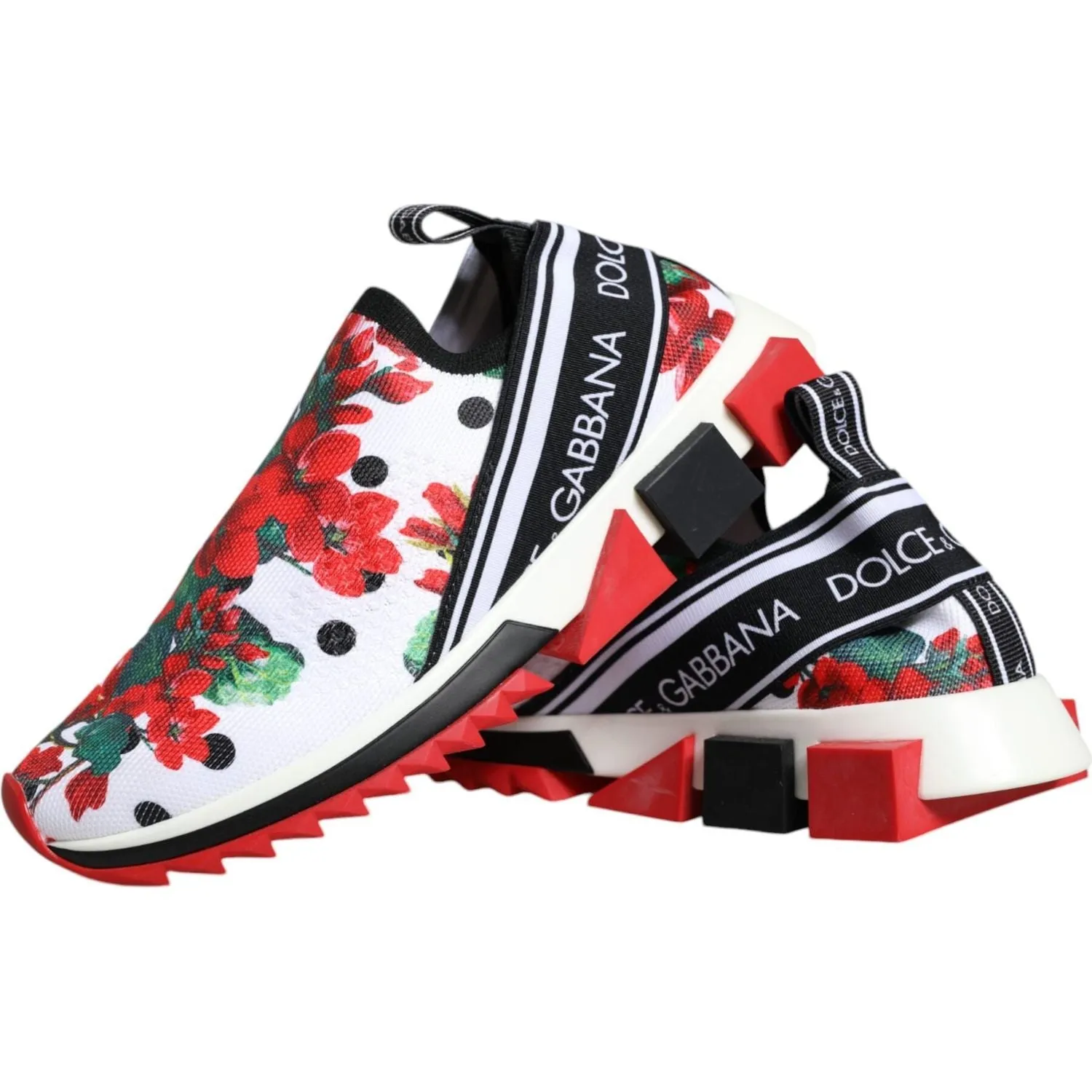 Dolce & Gabbana Multicolor Geranium Sorrento Sneakers Shoes