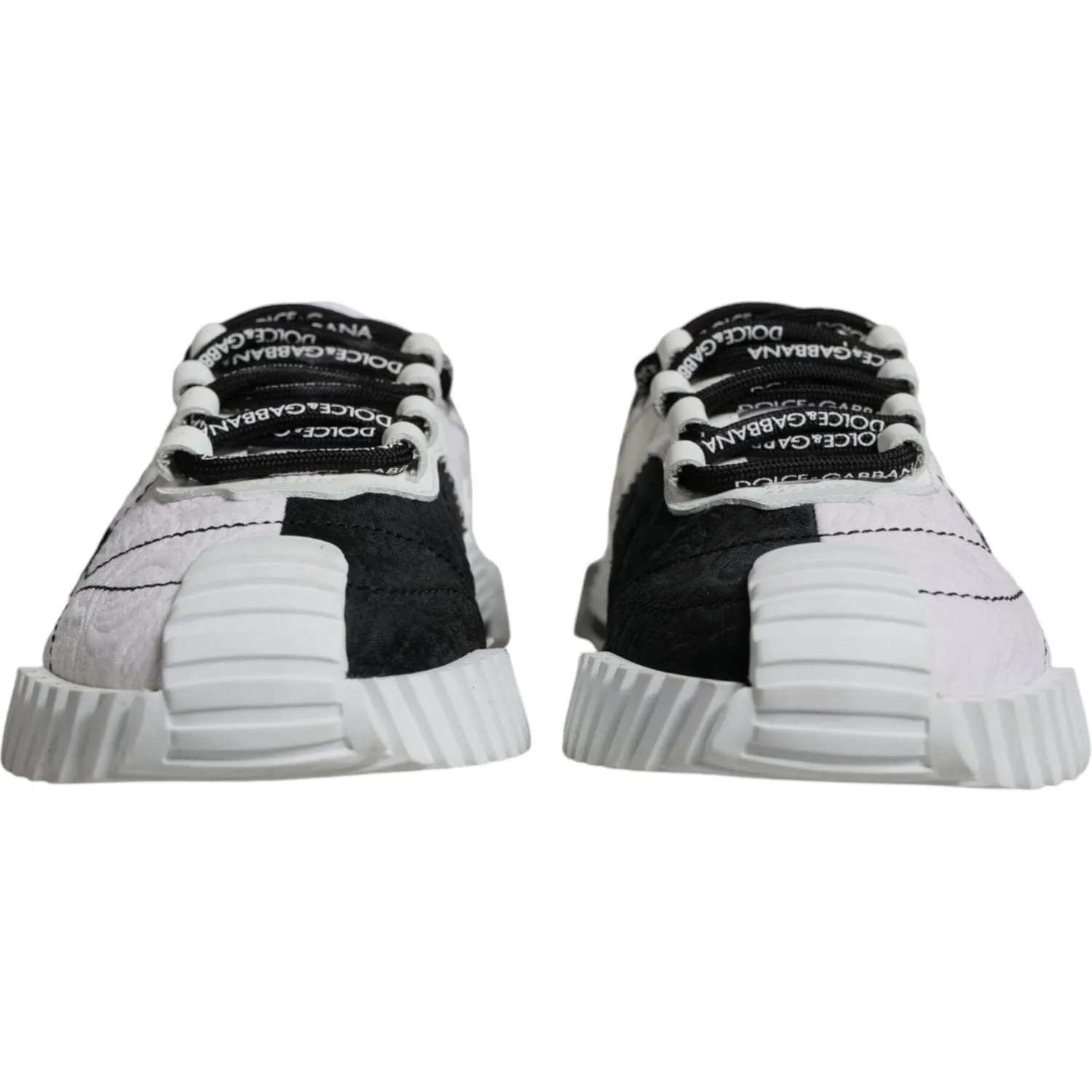 Dolce & Gabbana White Black Low Top NS1 Sneakers Shoes