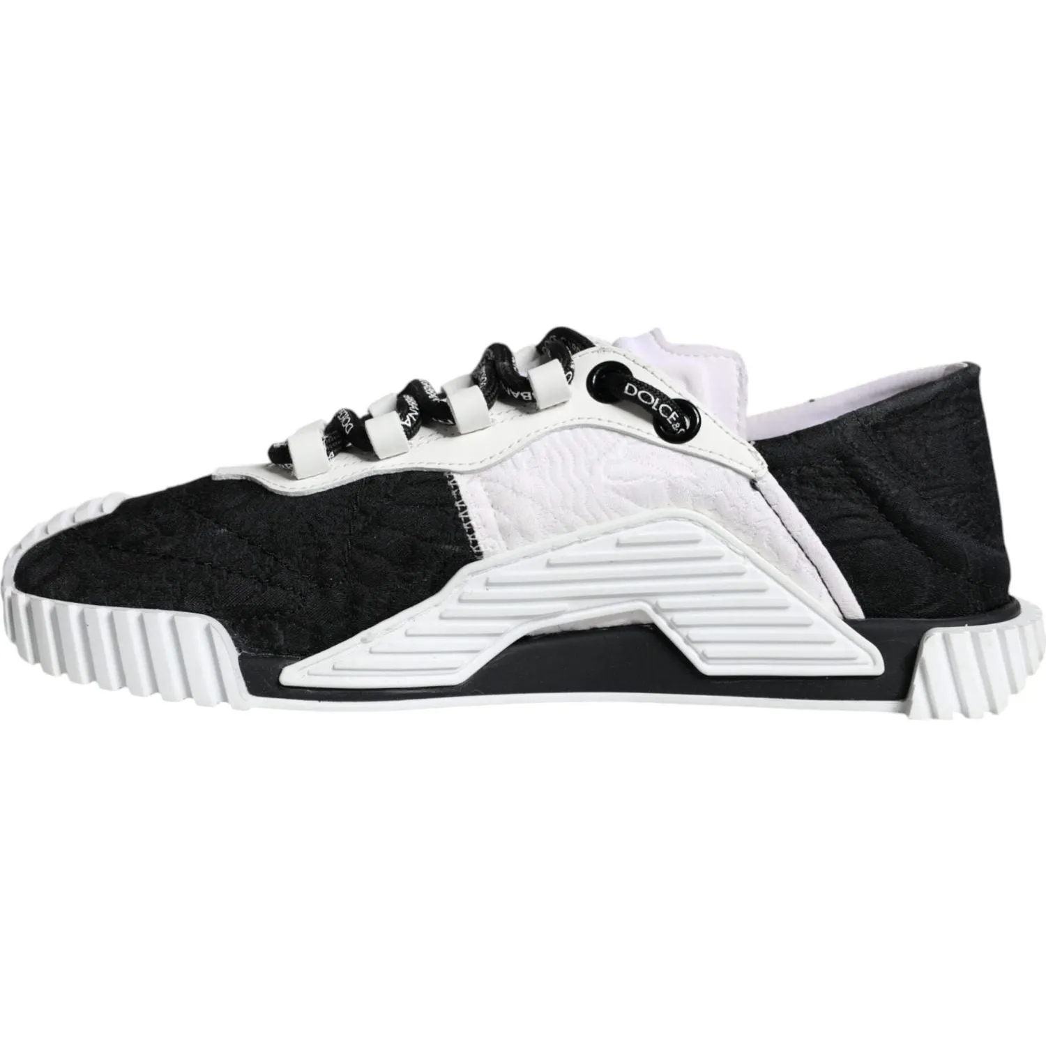 Dolce & Gabbana White Black Low Top NS1 Sneakers Shoes