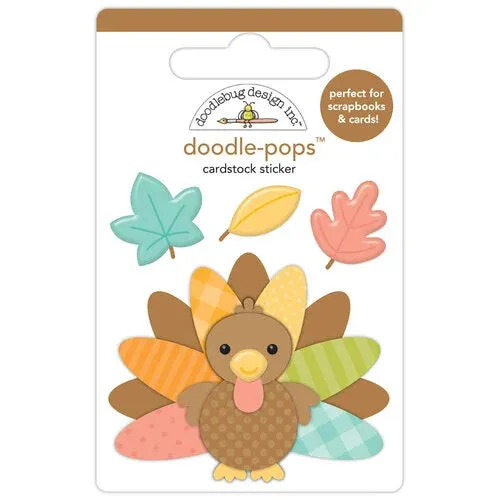 Doodle-Pops - 3D Cardstock Sticker - Turkey Time