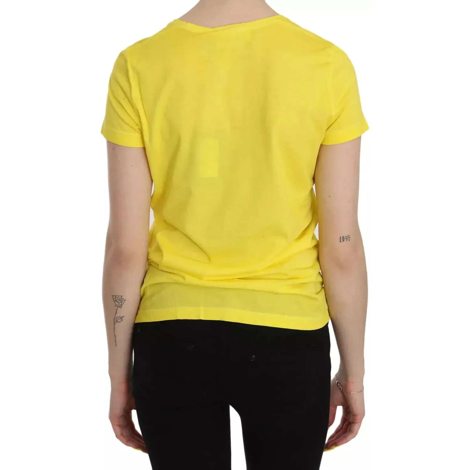 Dsquared² Yellow Round Neck Short Sleeve Shirt Top Blouse