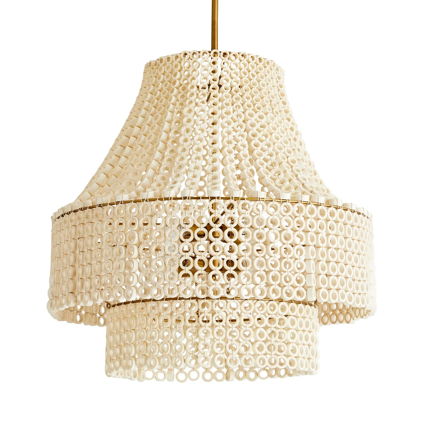 Eight Light Chandelier from the Hannie Collection in White Finish by Arteriors