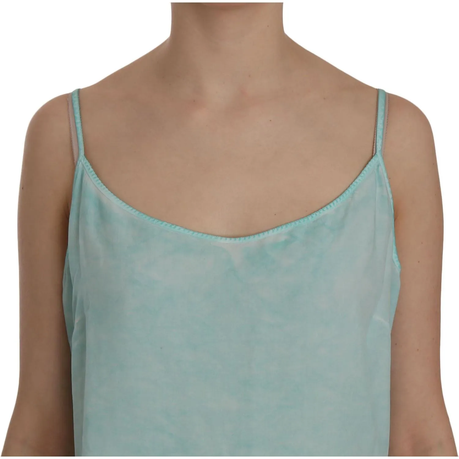 Ermanno Scervino Elegant Spaghetti Strap Sleeveless Blue Top