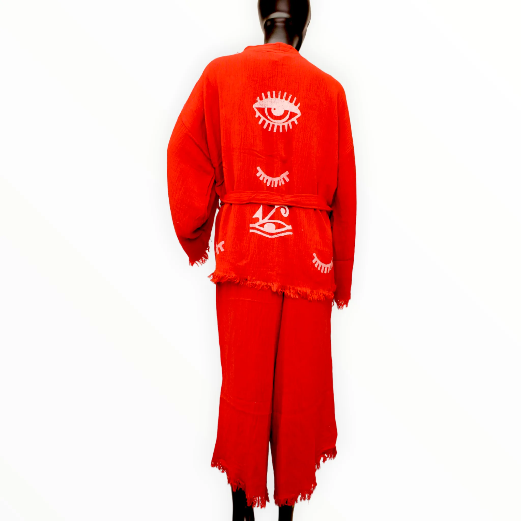 Evil Eye Kimono Jacket Pants Set