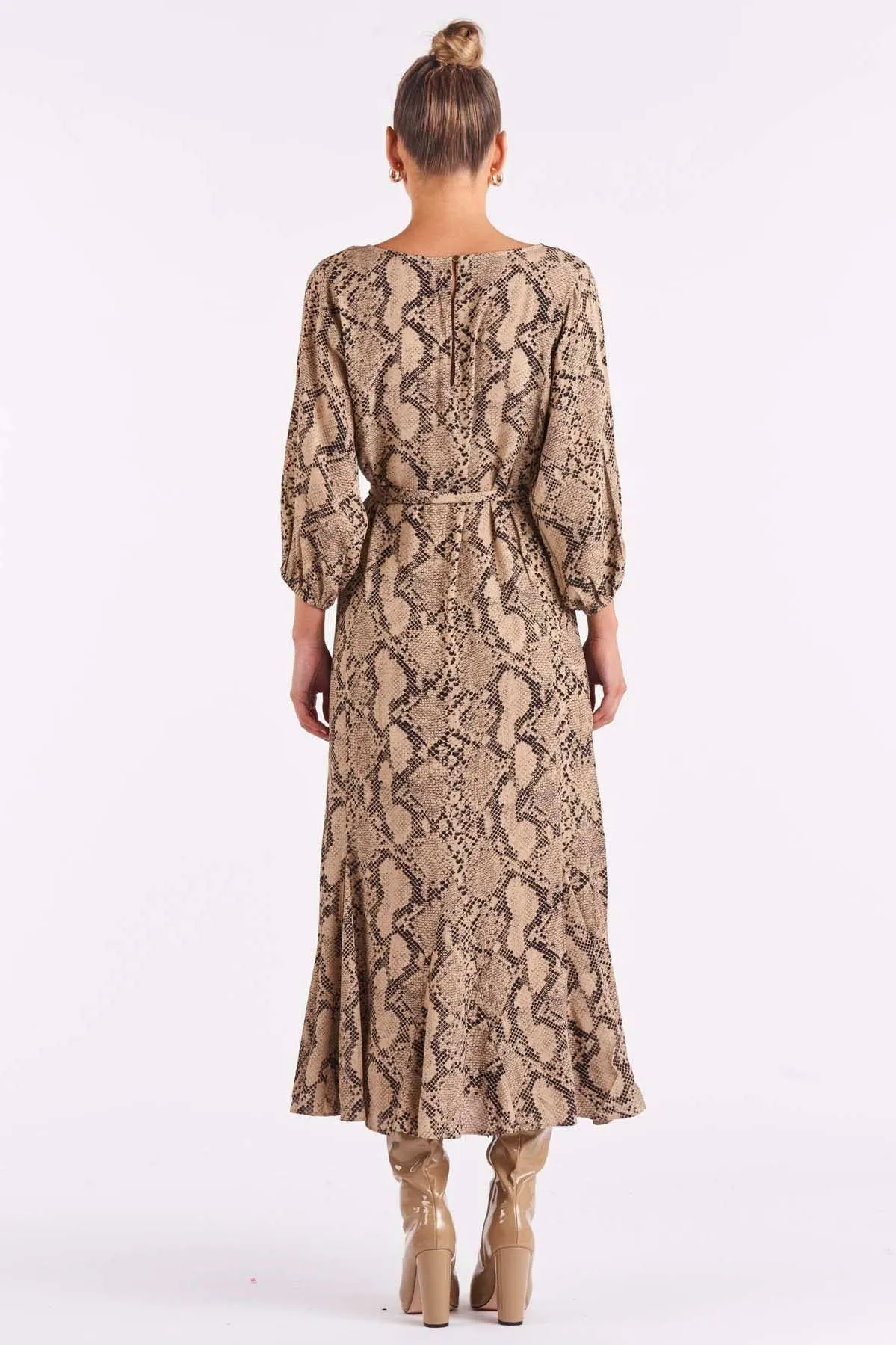 Fate   Becker Only Yesterday Dress in Snake Print