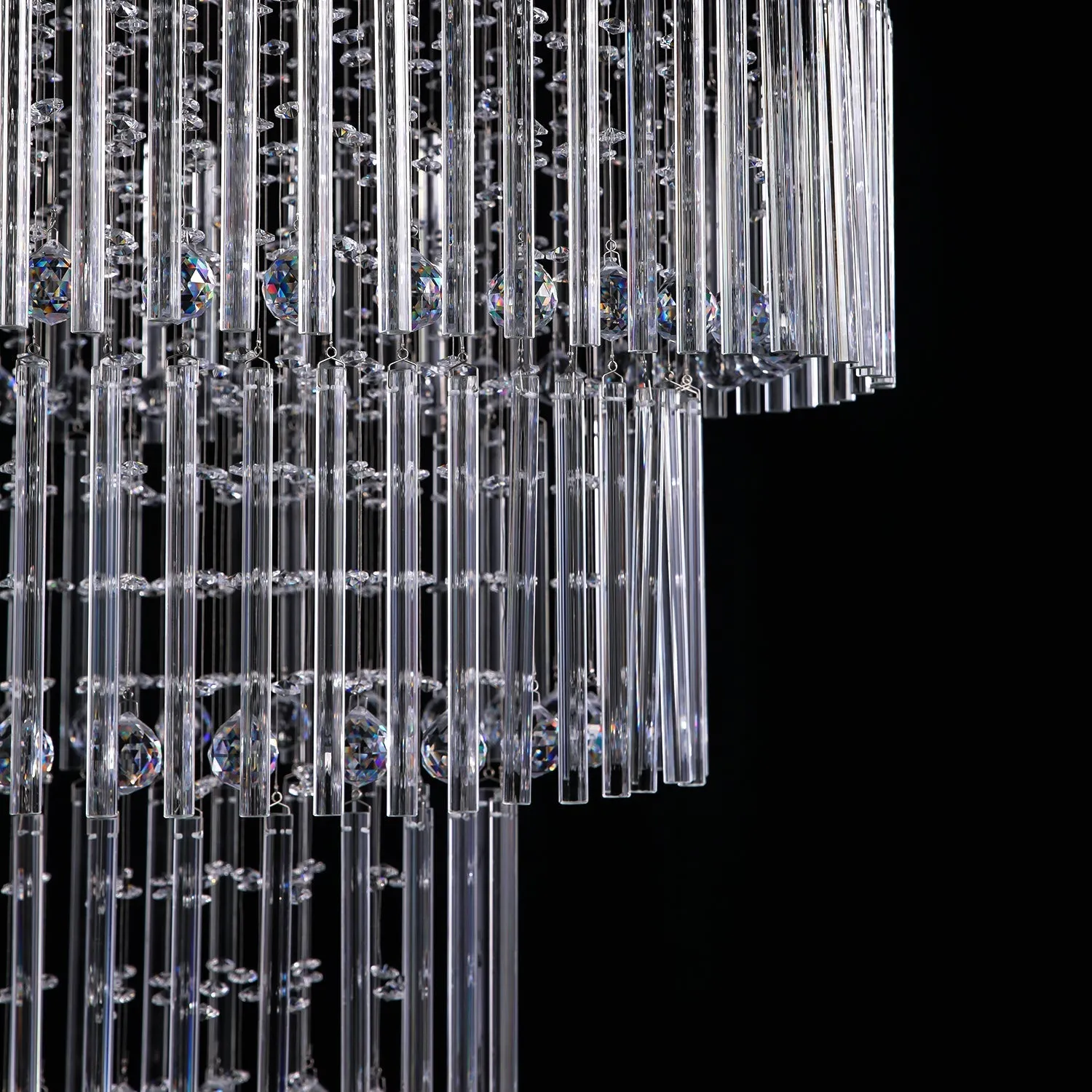 Floating Castle Raindrop Crystal Chandelier