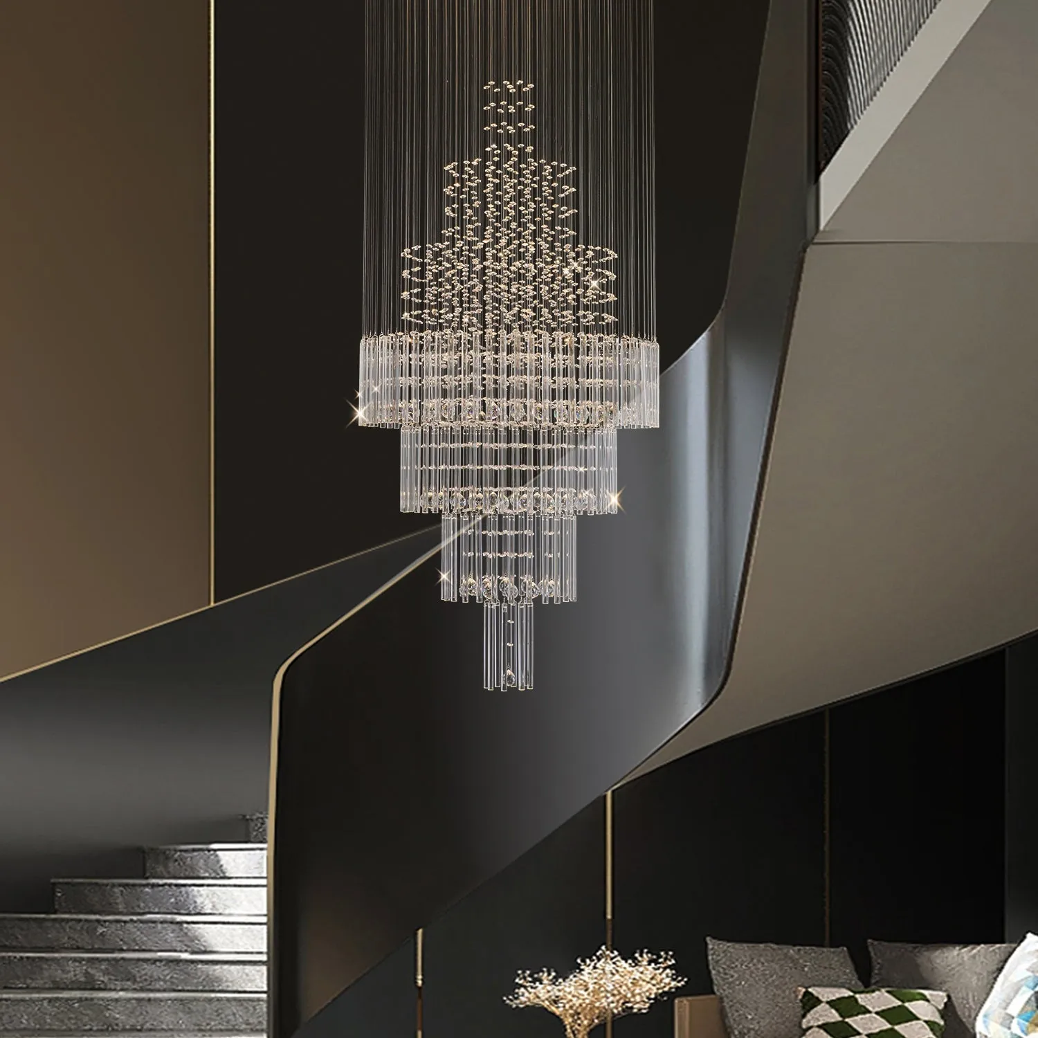 Floating Castle Raindrop Crystal Chandelier